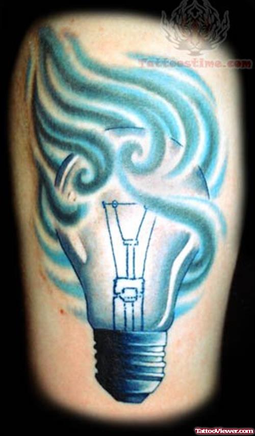 Color Light Bulb Tattoo