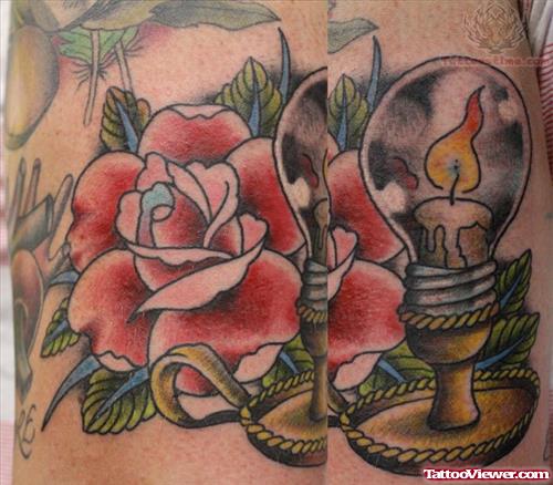 Candle Bulb Tattoo