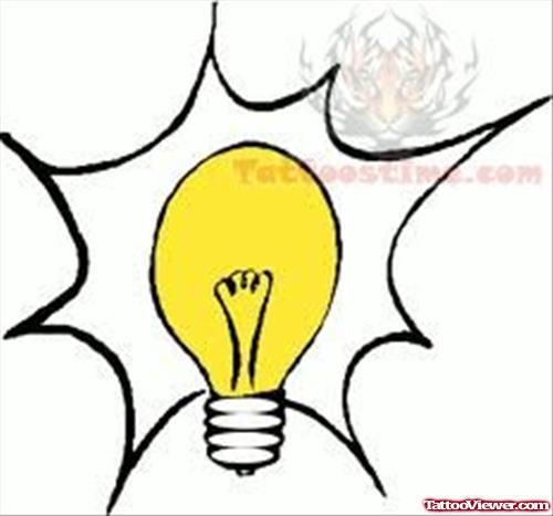 Lighting Bulb Tattoo Design