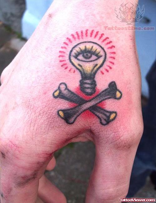 LightBulb Tattoo On Hand