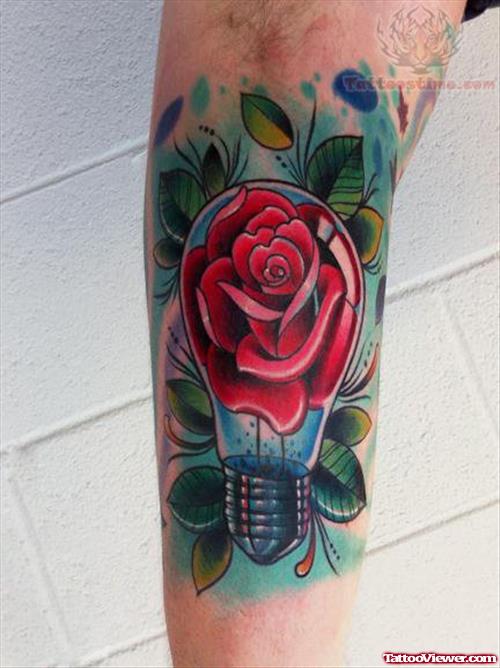 Light Bulb Rose Tattoo