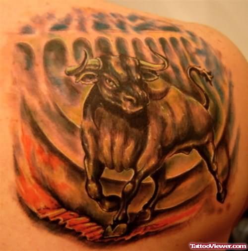 Full Color Bull Tattoo