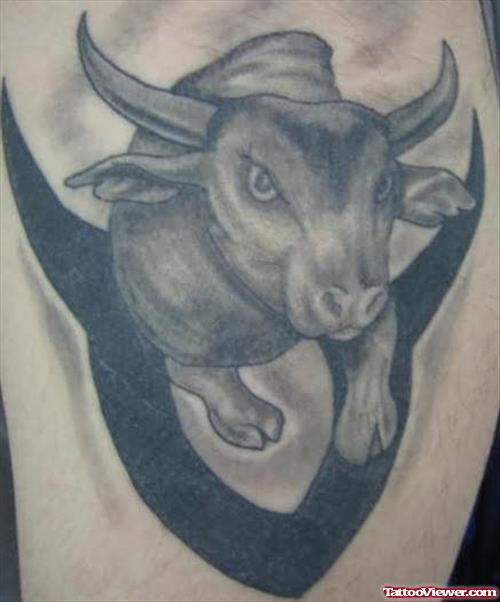 Bull and Taurus Symbol Tattoo