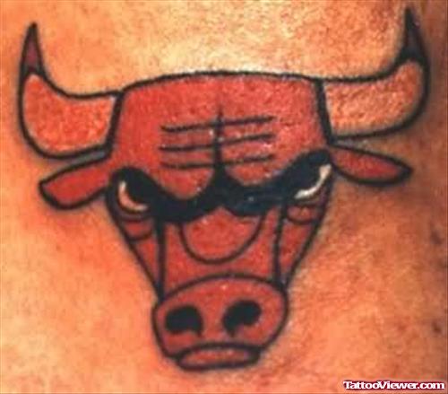Angry Bull Red Tattoo