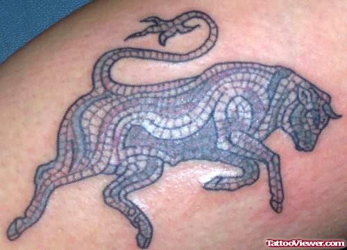 Mosaic Bull Tattoo