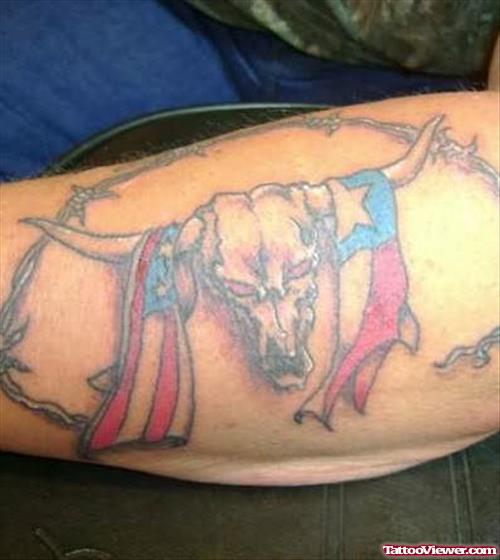 Coloured Bull Tattoo