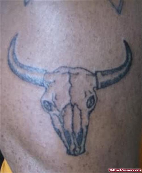 Bull Skull Tattoo For Body