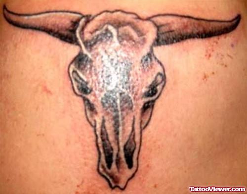 Bull Head Skull Tattoo