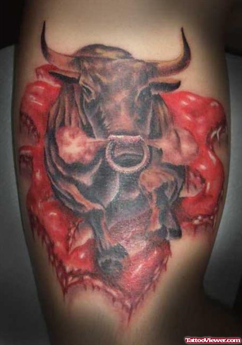 Angry Bull Tattoos