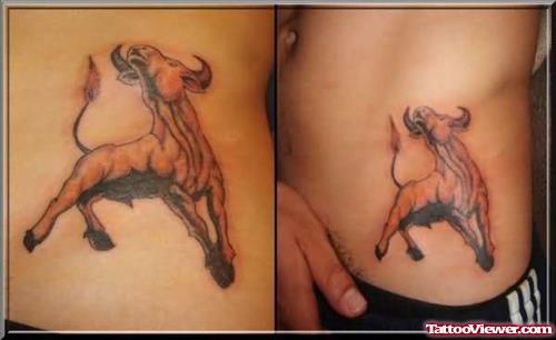 Bull Tattoos on Ribs