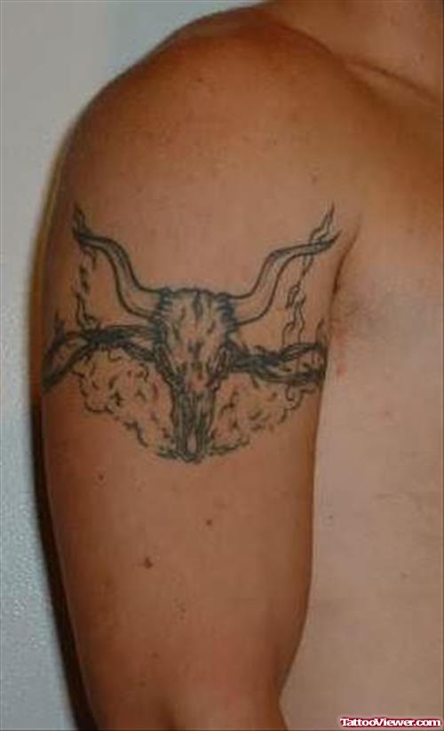 Bull Arm Band Tattoo
