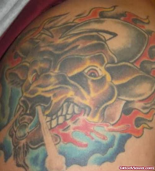 Colourfull Bull Tattoo