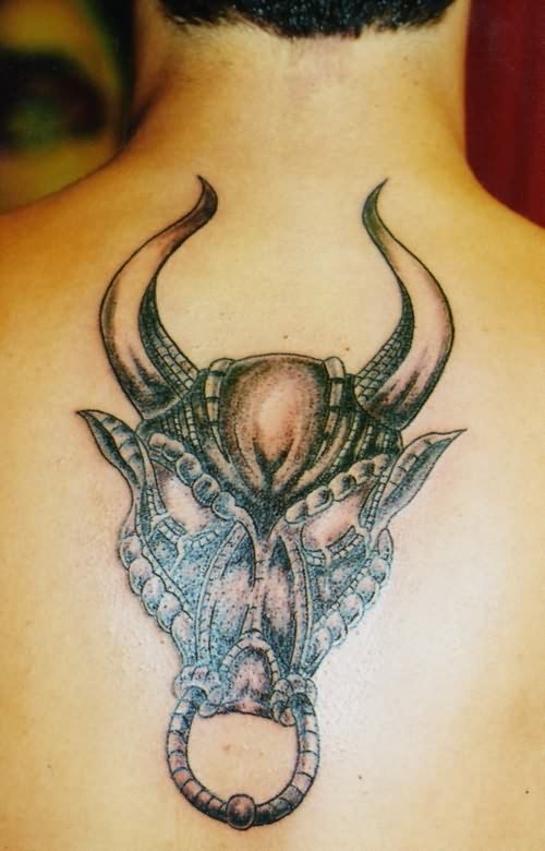 Bulls Tattoo On Back