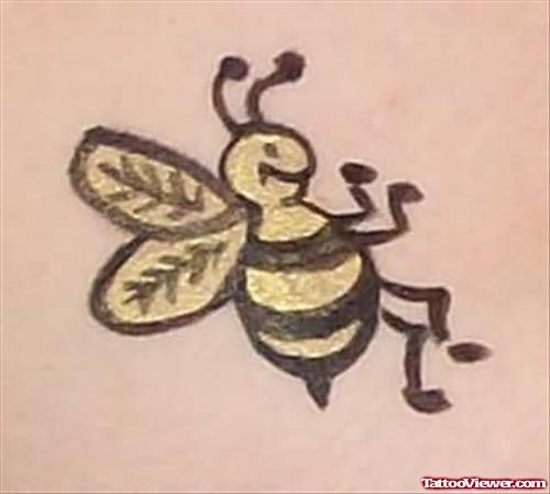 Closeup Of Bumblebee Tattoo