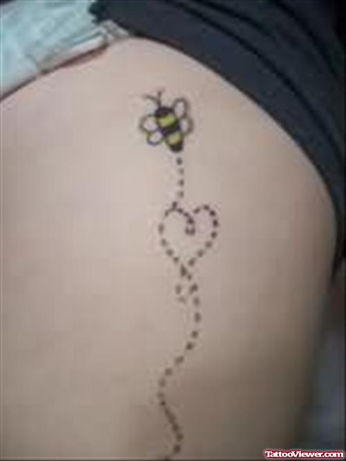 Bumblebee Tattoo On Back
