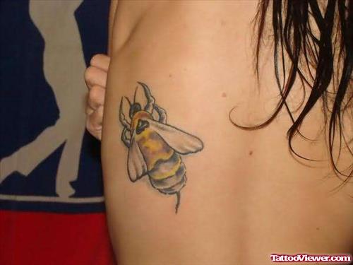 Bumblebee Back Tattoo For Girls