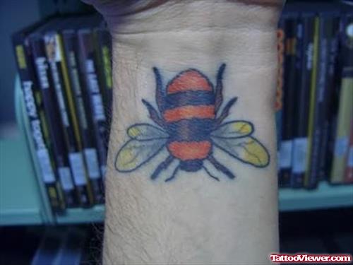 Bumble Bee Tattoo On Wrist