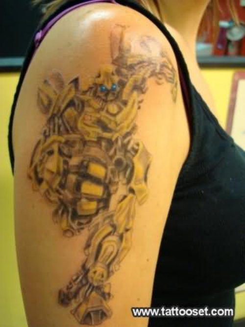 Bumblebee Tattoo For Bicep