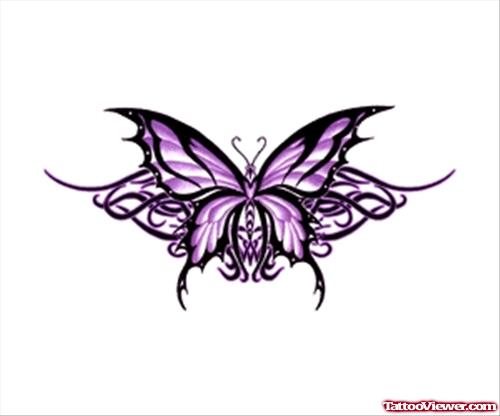 Tribal Butterfly Tattooo Design