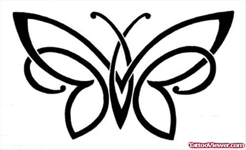 Celtic Butterfly Tattoo Design