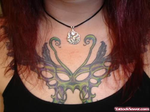 Knuckles Butterfly Tattoo On Chest
