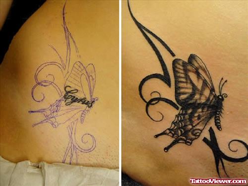 Flting Butterfly Tattoo