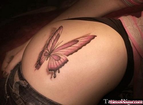 Large Butterfly Tattoo On Back