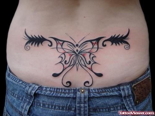 Amazing Butterfly Tattoo On Lowerback