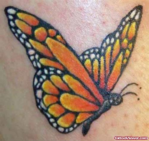 Flying Butterfly Tattoo Image