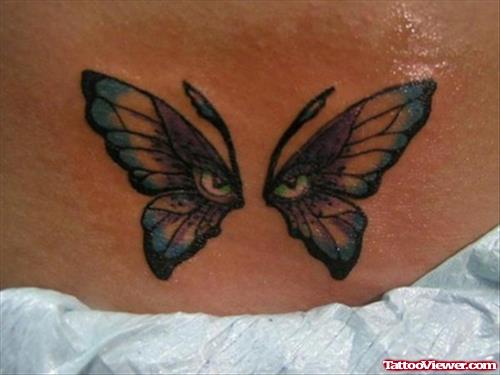 Butterfly Wings With Eyes Tattoo