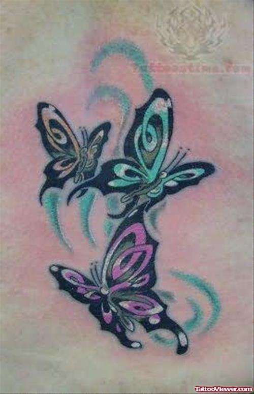 Flying Butterflies Tattoos