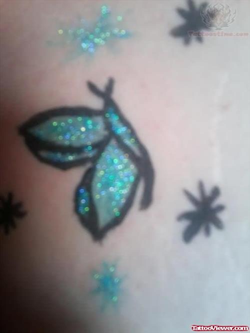 Glitter Butterfly Tattoo