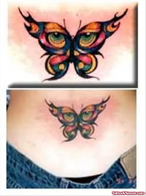 Terrific Butterfly Tattoo On BAck