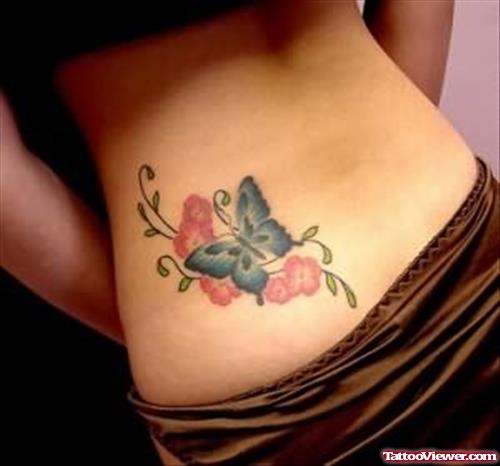 Butterfly Tattoo on Lower Back