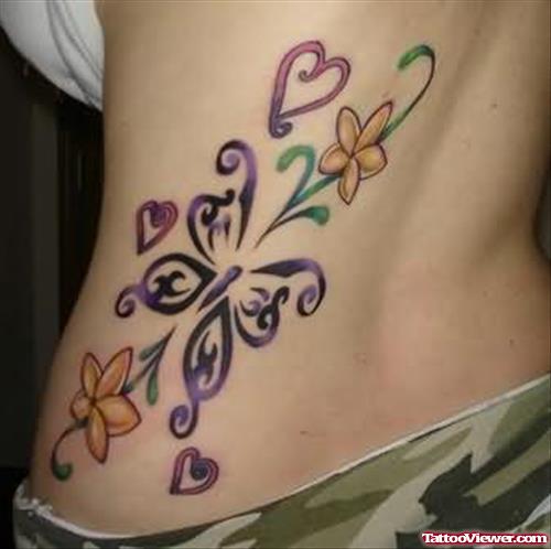 Butterfly Tattoo Design On Rib Side
