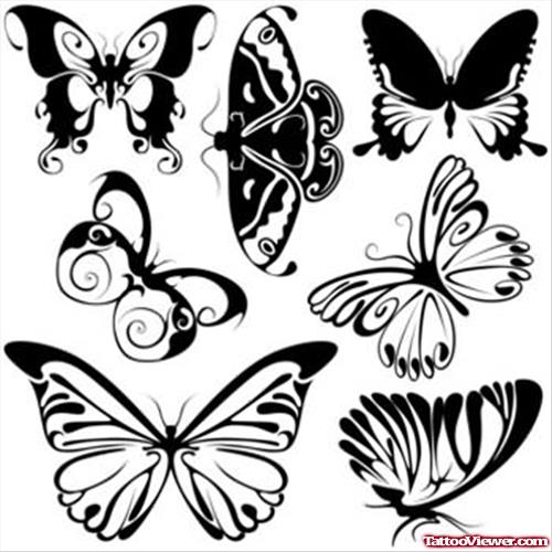 Butterflies Tattoos Designs For Girls
