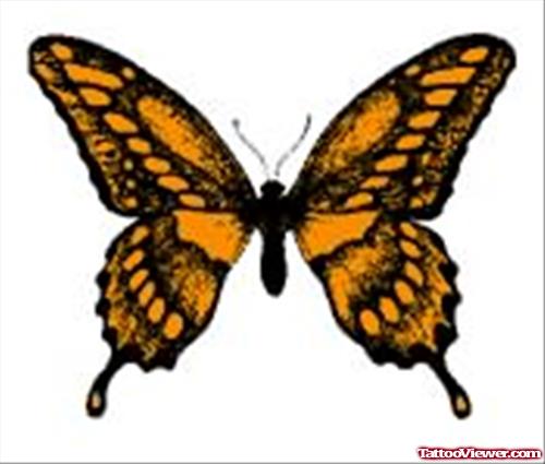 Yellow Butterfly Tattoo