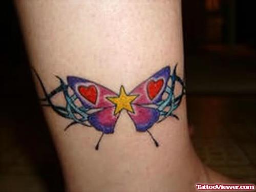 Stylish Colourful Butterfly On Wrist