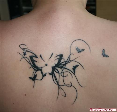 New Style Butterfly Tattoo On Back