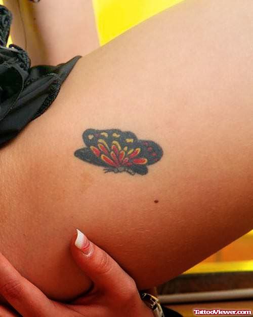 Butterfly Tattoo On Thigh