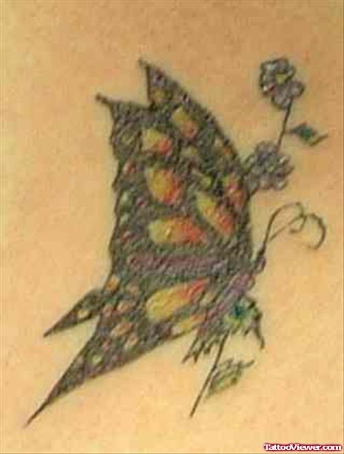 Lovely Small Butterfly Tattoo