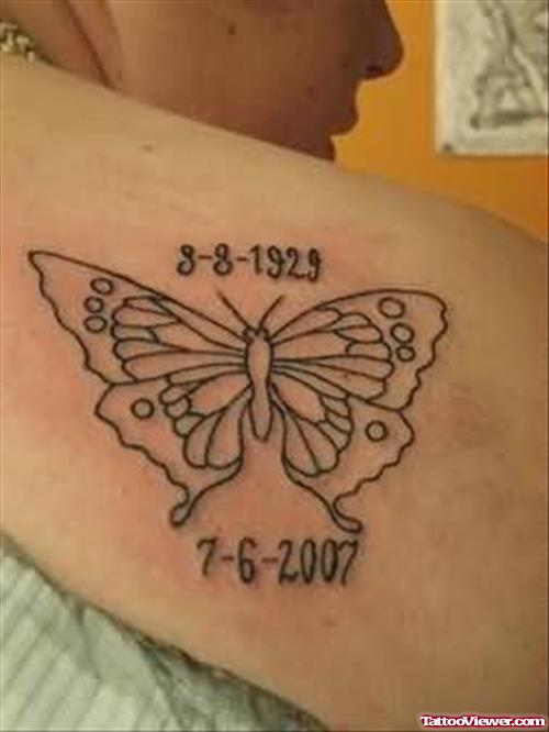 Elegant Butterfly Tattoo For Women
