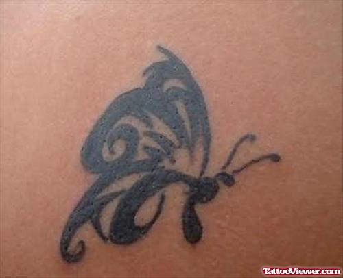 Black Butterfly Tattoo Design