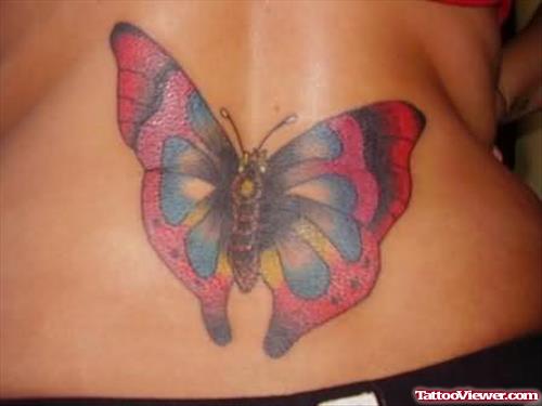 Butterfly Tattoo Design On Back Waist