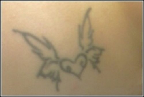 Heart With Butterfly Wings Tattoo
