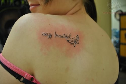 Crazy Beautiful Butterfly Tattoo On Back Shoulder