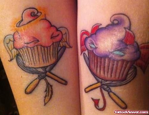 Couple Cake Tattoo