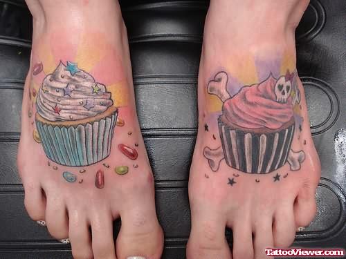 Cupcake  Tattoos On Feet