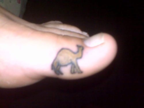 Tiny Camel Tattoo