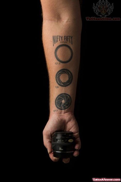 Camera Shutters Tattoo